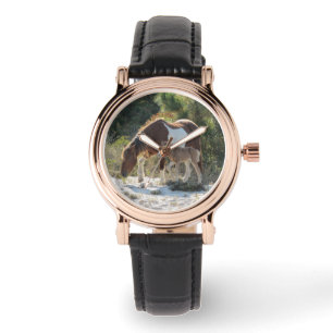 Montre Photographie de cheval et de poulain