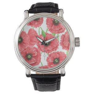 Montre Photos aquarelle motif floral