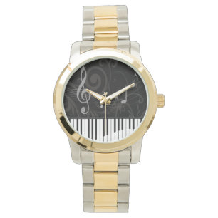 Montre Piano fantasque et notes musicales