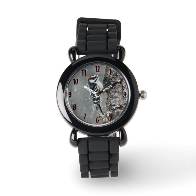 Montre Pic Downy en neige - Photo originale (Recto)