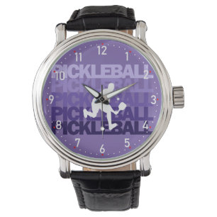 Montre 💜 Pickleball violet silhouette Pickleball
