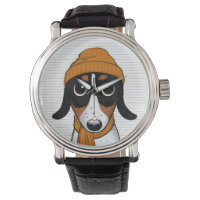 Piebald Dachshund Cute Hipster Dog Watch