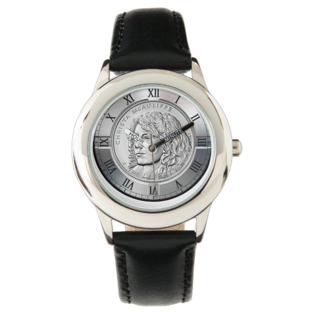 Montre Pièce commémorative dollar en argent Christa McAul (devant)