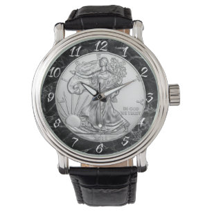 MONTRE PIÈCE DE MONNAIE ARGENTÉE DE LIBERTÉ