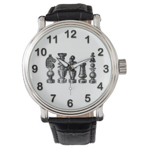 Montre Pièces de jeu d'échecs Art vintage