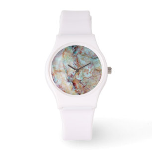 Montre Pierre rose arc-en-ciel
