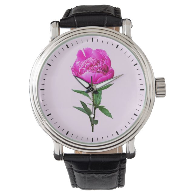 Montre Pierre rose foncé (devant)