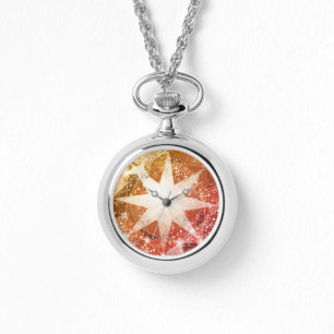 Montre Pierre rouge rouge orange