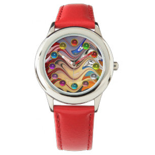 MONTRE PIERRES COLORÉES AVEC RÉFLEXIONS D'EAU