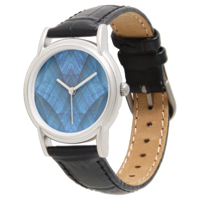 Montre Pierres de Labradorite Bleu Élégant (Incliné)