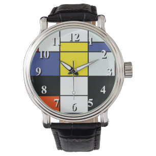 Montre Piet Mondrian Composition A - Art Moderne Abstrait