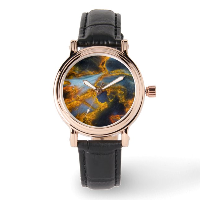 Montre Pietersite à lacis orange (Recto)