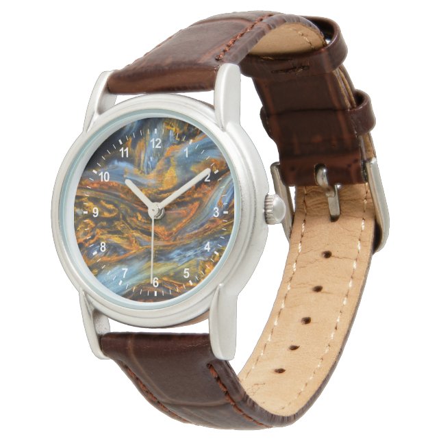 Montre Pietersite à motifs (Incliné)