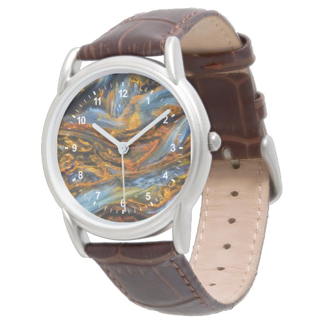 Montre Pietersite à motifs (Incliné)