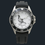 Montre Pigeon<br><div class="desc">Dessin noir et blanc d'un pigeon domestique</div>