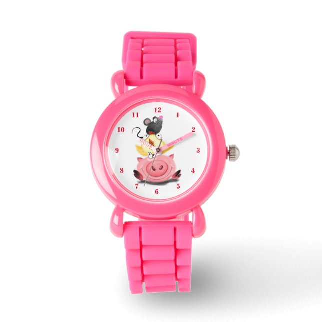 Montre Piggy Chick and Mouse Friends Watch Fun (Recto)