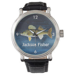 Montre Pike Walleye personnalisé en bleu