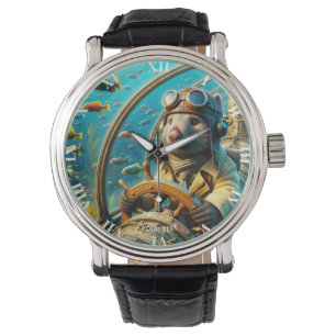 Montre Pilote Wombat mignon Imaginaire sous-marin