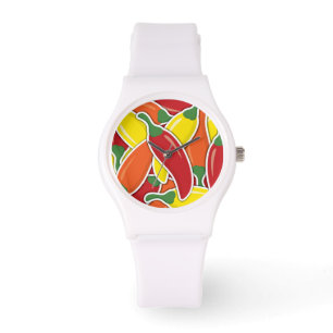 Montre Piments de piment mélangés Funky