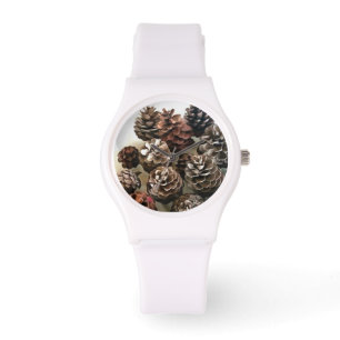 Montre Pine Cônes Bio Ornements de Noël Art