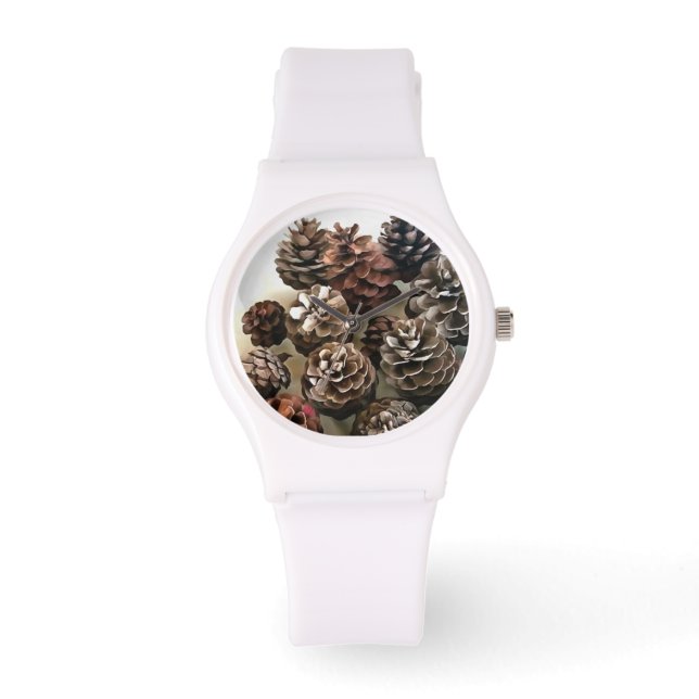 Montre Pine Cônes Bio Ornements de Noël Art (Recto)