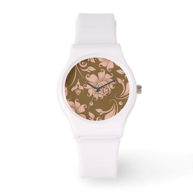 Montre Pink and Brown Floral (Recto)
