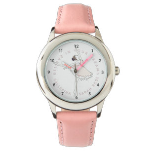Montre Pink Ballerina Girl Personnalisée Name Watch