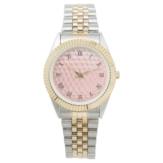 Montre Pink Golf Ball Sport Numéros romains (devant)