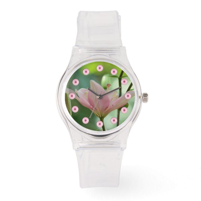 Montre Pink Lily-Bokeh par Shirley Taylor (Recto)