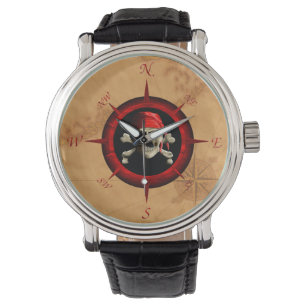 Montre Pirate Compass Rose Et Carte