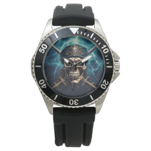Montre Pirate crâne avec épées