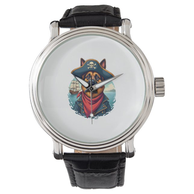 Montre Pirate de chien berger allemand (devant)