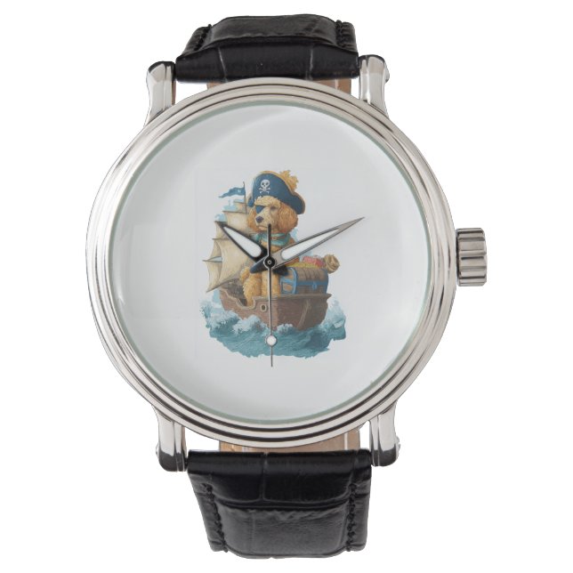 Montre Pirate Poodle - Funny Sea Dog (devant)