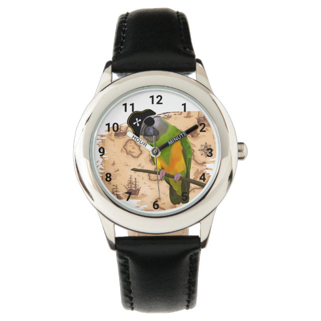 Montre Pirate Sénégal Parrot Carte des trésors (devant)