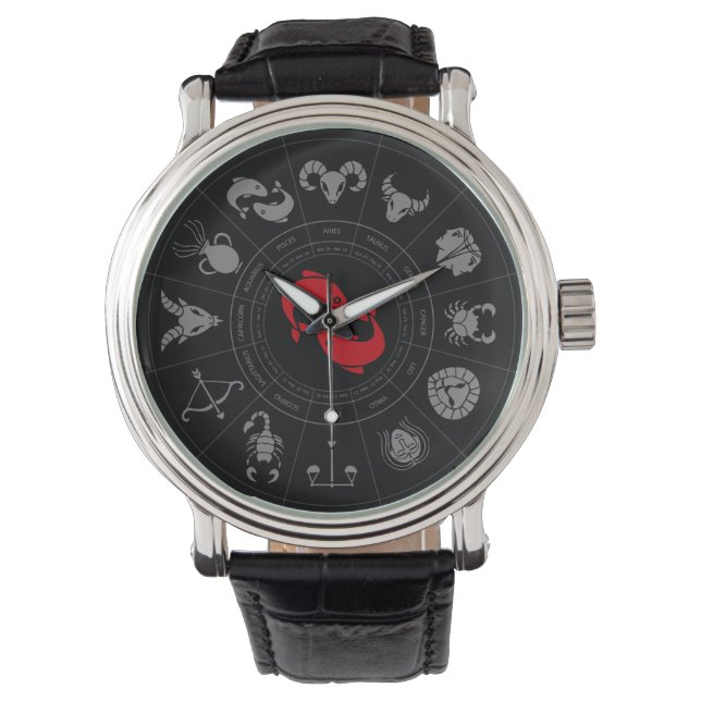 Montre Pisces Zodiac Cadeau Anniversaire (devant)