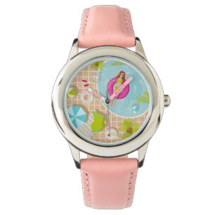 Montre Piscine fille en bikini plage d'été