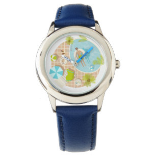 Montre Piscine mec sur la plage tropicale estivale vacanc