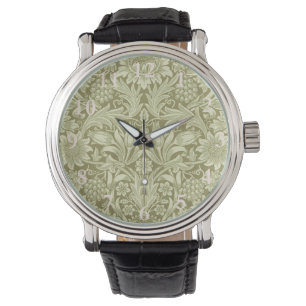 Montre Pissenlit de William Morris Damassé Vintage Olive