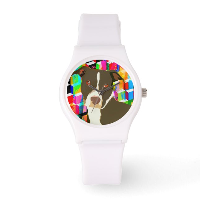 Montre Pitbull Portrait Pop Art (Recto)