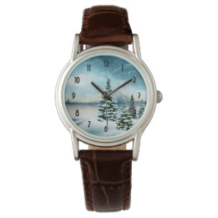 Montre Pittoresque Winter Wonderland aquarelle peinture