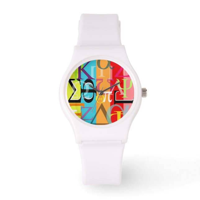 Montre PixDezines alphabets grecs (Recto)
