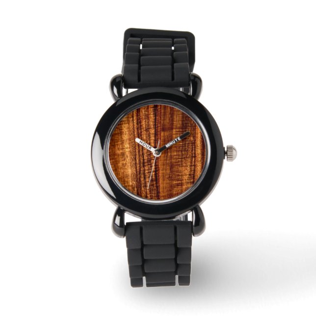 Montre PixDezines faux koa (Recto)