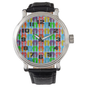 Montre Plage d'été colorée Fun Beach Flip Flops