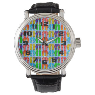 Montre Plage d'été colorée Fun Beach Flip Flops