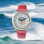 Montre plage flottante mignonne gnome flamingo floc<br><div class="desc">plage flottante mignonne gnome flamingo floc Regarder</div>