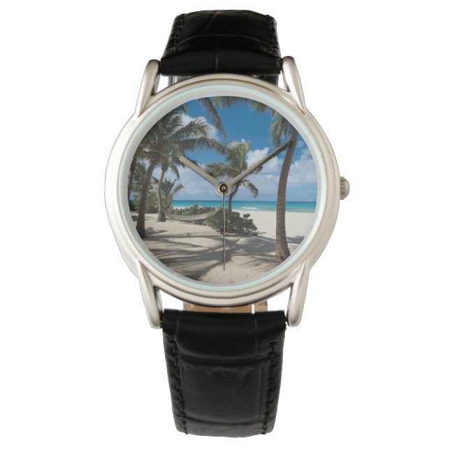 Montre Plages tropicales | Anguilla Beach, Palm Tree (devant)