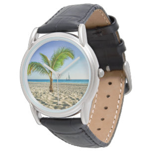 Montre Plages tropicales   Bateau, Palmier, Aruba