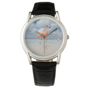 Montre Plages tropicales   Flamants roses Beach, Aruba