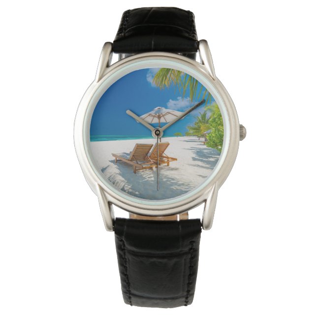 Montre Plages tropicales | Plage de chaises longues Bora  (devant)
