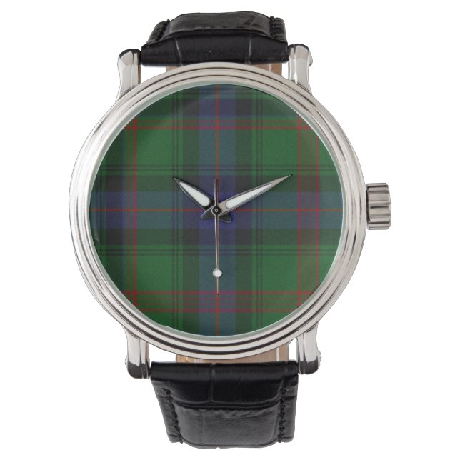 Montre Plaid bleu vert tartan Park (devant)
